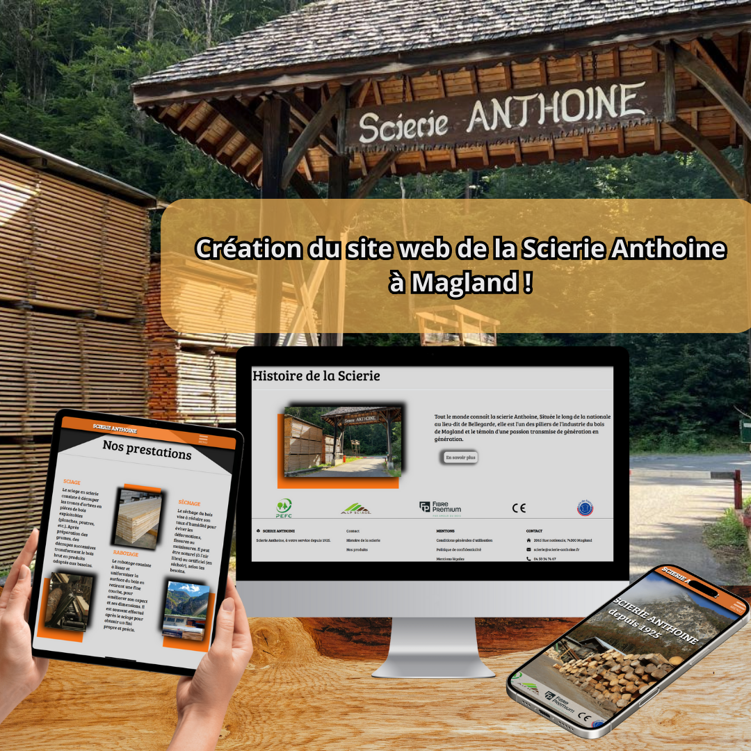 Réalisation Scierie Anthoine - Site web scierie