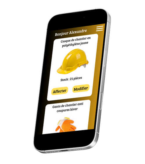 Illustration application gestion EPI